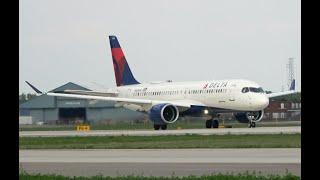 Delta A220-300 take off, DTW