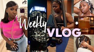 WEEKLY VLOG| Wash Day + Barbie Ponytail FAIL? UNBIGGING MY BACK IN THE GYM + Dinner Date & More ...