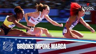 Taliyah Brooks de USA sella la mejor marca de la temporada en 100 m Vallas de Heptatlón | París 2024