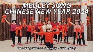 SPECIAL MEDLEY SONG CHINESE NEW YEAR 2024 GONG XI CA FAI | LINE DANCE | MINNIE | Molly Yeoh