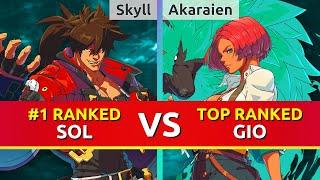 GGST ▰ Skyll (#1 Ranked Sol) vs Akaraien (TOP Ranked Giovanna). Guilty Gear Strive