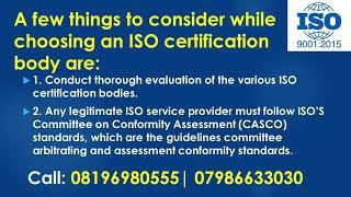 How To Choose a ISO Certification Body? Select the Right Certification Body - Call  08196980555