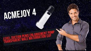ACMEJOY 4 Level Suction Penis Enlargement Pump Transparent Male Maturbation Cup