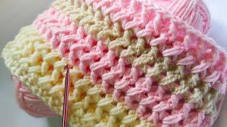 WOWWW , JUST 2 STITCHES - AMAZING TEXTURE  - Never Miss This Crochet -@sara1111