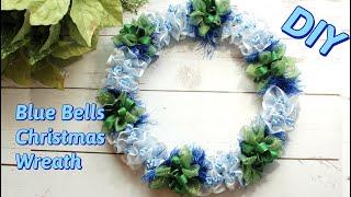 How To Make This Blue Bells Christmas Wreath Flower Ribbon Lei