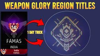 Weapon Glory Region Titles | Weapon Glory Title Kaise Le Free Fire | Weapon Glory Region Titles FF