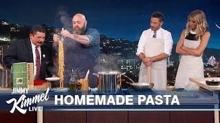 Chef Evan Funke Makes Tagliatelle Al Ragu with Jimmy Kimmel & Gwyneth Paltrow