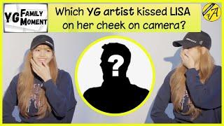  Which YG artist kissed LISA on the cheek (on camera)? LISA was surprised too! BLACKPINK YG FAM