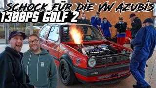 Schock für die VW Azubis  - 1300PS Golf 2 mit R30 Turbo 4Motion DSG I RD48