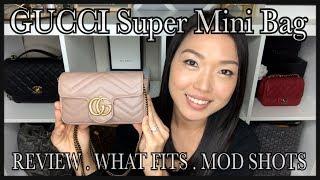 GUCCI SUPER MINI MARMONT REVIEW | What Fits + Comparison + Mod Shots | GINALVOE