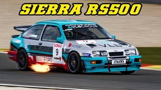 FORD SIERRA RS500 Cosworth | WILD Flamethrower & Turbo sounds 2023-2024