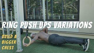 Ring Push ups Variations | Chest