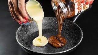 Just condensed milk and Nutella! Only 2 ingredients! The dessert is ready in 5 minutes.