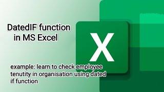 DatedIf Function in Ms excel - learn with example