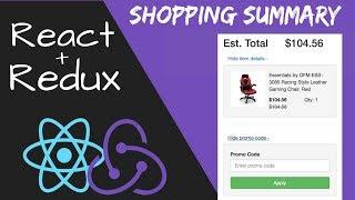 React + Redux Coding Tutorial - Shopping Cart Checkout Summary Project