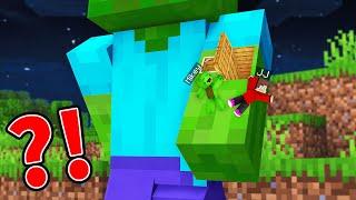 Mikey and JJ Built a House inside Zombie’s HAND in Minecraft (Maizen)