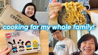 testing viral tiktok ice cream , cooking for my whole family  + back on our legos 