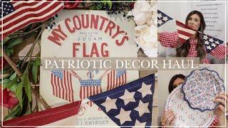 PATRIOTIC HOME DECOR SHOP WITH ME AND HAUL | 4th of July Decorating Ideas