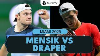 Jack Draper Plays First Match Since Indian Wells Title vs Jakub Mensik  | Miami 2025 Highlights