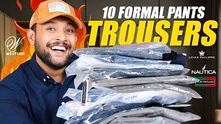 10 Best Formal Trousers/Pants for Office/College  Formal Pants Haul 2024 | ONE CHANCE