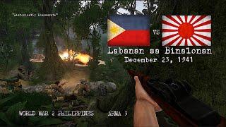 LABANAN SA BINALONAN | UNCUT GAMEPLAY | PHILIPPINES VS JAPAN | WORLD WAR 2 PH | ARMA 3