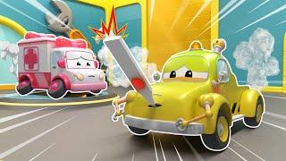 SICK TOW TRUCK destroys instead of repairing | Emergency Vehicles for Kids | Car Repair