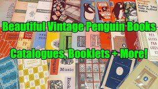 Vintage Penguin Books - Beautiful - Paperback Catalogues + Booklets - 1930's to 1960's!