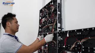 How to Install EagerLED 640x480mm Die-cast Magnetic Front Service LED Display on the Wall