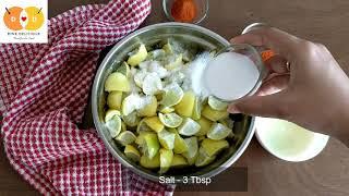 Lemon Pickle Recipe, How to make easy lime pickle at home, Nimbu ka achar