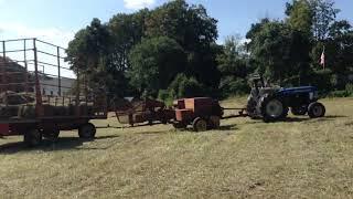 Riding with kicker & some issues, New Holland 315 baler and New Holland 75 thrower