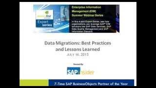 Data Migrations Best Practices and Lessons Learned