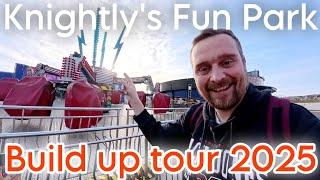 The BUILD UP tour of Knightly's Fun Park | Towyn Fun Fair North Wales 2025