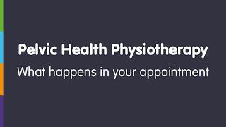 What does a pelvic health physiotherapy appointment involve?