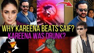 Why did Kareena Kapoor beat Saif Ali Khan | KRK | #krkreview #krk #saifalikhan #kareenakapoorkhan