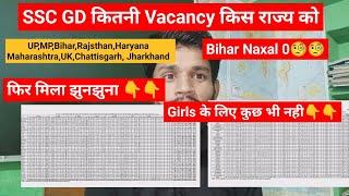 SSC GD कितनी Vacancy किस राज्य को।। फिर एक बार झुनझुना पकड़ा दिया।। Bihar Naxal 0।।