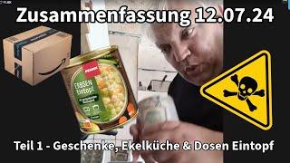 12.07.24 Zusammenfassung Basti & Chanti Teil 1 - Geschenke, Ekelküche und Dosen Eintopf