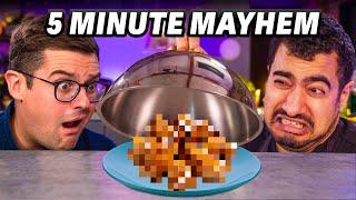 NEW INGREDIENT EVERY 5 MINUTES | 5 Minute Mystery Mayhem Cooking Challenge