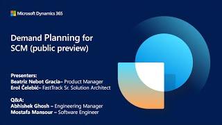 Demand planning for Dynamics 365 Supply Chain Management | TechTalk