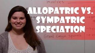 Allopatric vs. Sympatric Speciation