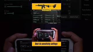 M416+4x Zero Recoil sensitivity settings pubg mobile 4x no recoil sensitivity #pubg #shorts