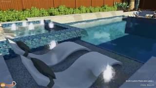 Contemporary Pool with Sunken Area Houston, TX