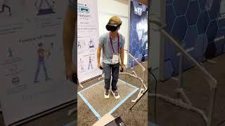 Freeaim VR Shoes walking sim at AWE2023: New tech to replace VR treadmills