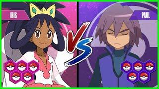 Pokemon Battle Pedia: Iris Vs Paul