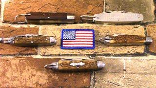 Five US Military Pocket Knives from WW II