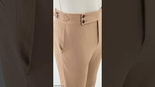 Step into Summer with the Beige Slim-Fit High-Waist Trousers, Perfect blend of Comfort and Style.