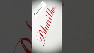 Copperplate calligraphy, tutorial: how I write your name #bhavitha