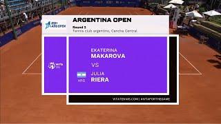 Ekaterina Makarova vs Julia Riera ARG  - Extended HighLights