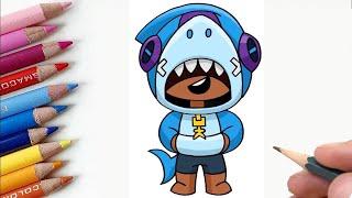 How To Draw Brawl Stars  Shark Leon