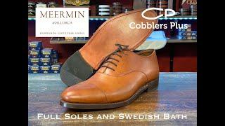 Meermin Shoes Resole with House Leather, Swedish Bath and Scuff Repair