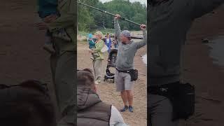 Павел Трубинер и Мария Порошина с киносыном Егором Воскресенским на съёмках "Анны Медиум"